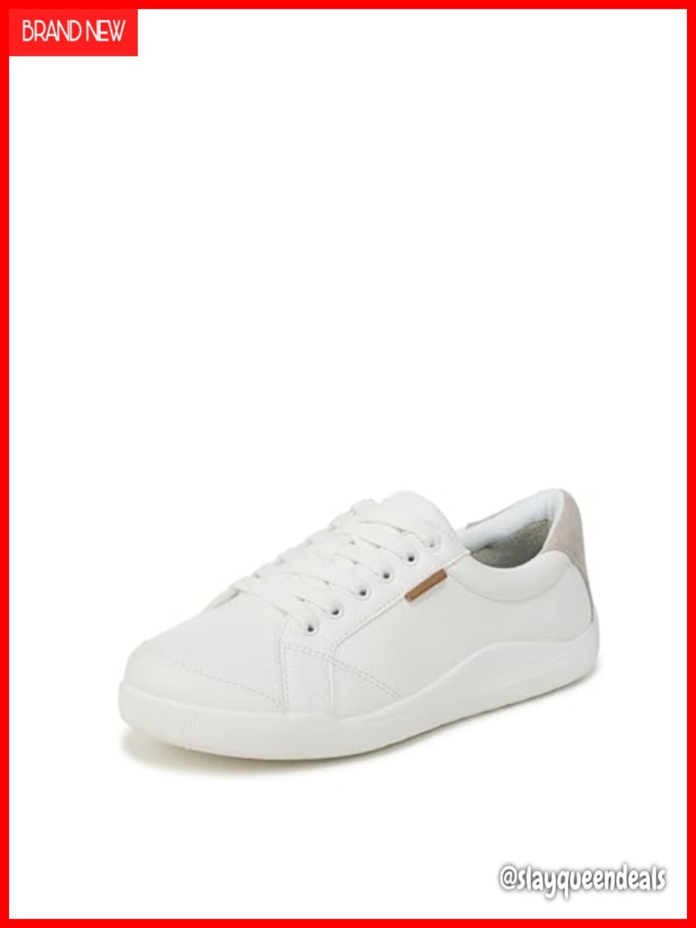 Be Bright Lightweight Low Top Faux Leather Comfort Walking Sneakers